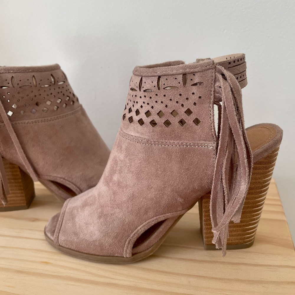Suede Zip Heels